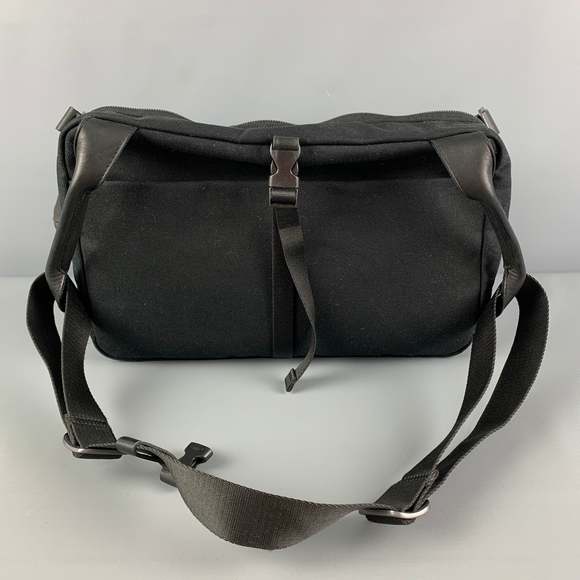 COTE & CIEL Black Mixed Materials Coated Canvas Cross Body Bag - Picture 3 of 7